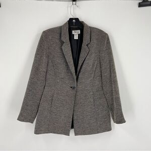 Style & Co Women’s Ribbed Striped 1 Button Blazer Jacket size 6P